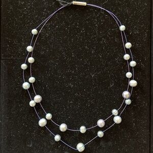 Honora Violet Cultured Freshwater Pearl Multi-Wire 18 Inch Necklace/NEW!